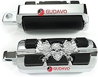 Vista 18 de Estriberas de aluminio cromado para motocicleta con soportes compatibles con Honda VT Shade 600 DELUXE/VLX 1996-2007 (GTW Chrome)