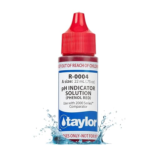 Taylor R-0004-A Ph Indicator Refill .75 ounce | Phenol Red Dropper Refill (0.75 oz) Tests pH in Pools & Spas, Replace Annually