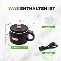 NutriChef 1.6L Hordozható Elektromos Rizsfőző & Ebédkészítő 6 Funkcióval Fekete 8