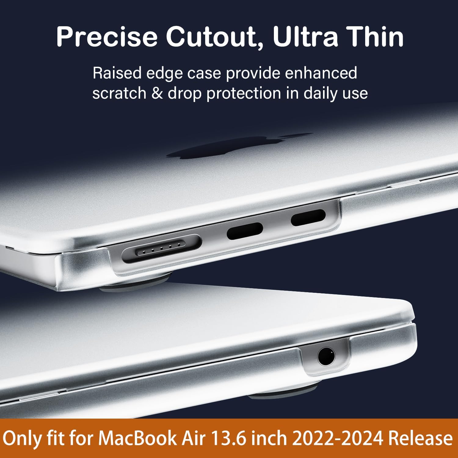 CISSOOK MacBook Air 15.3" Case - Compatible with M2 & M3 Chip Models, Slim & Durable Hard Shell Cover, Matte Clear