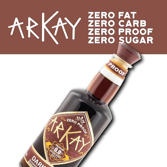 ARKAY - Zero Proof Dark Rum| Premium Non-Alcoholic Alternative - 33.3 Fl Oz (1L) - Zero Calories & Sugar - Halal & Health-Friendly - Ideal for Sophisticated Mocktails