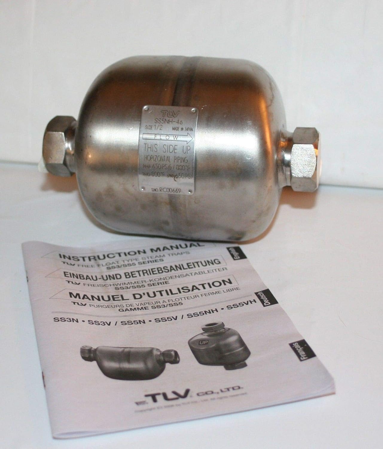 1/2" NPT Free Float Steam Trap SUS316L 650 Psi/650F TLV SS5NH-46