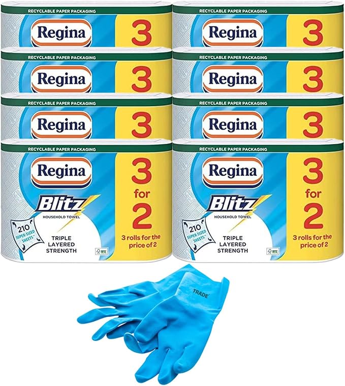 3 Ply Regina Blitz Kitchen Towel Super Absorbent & Durable Paper Towel
