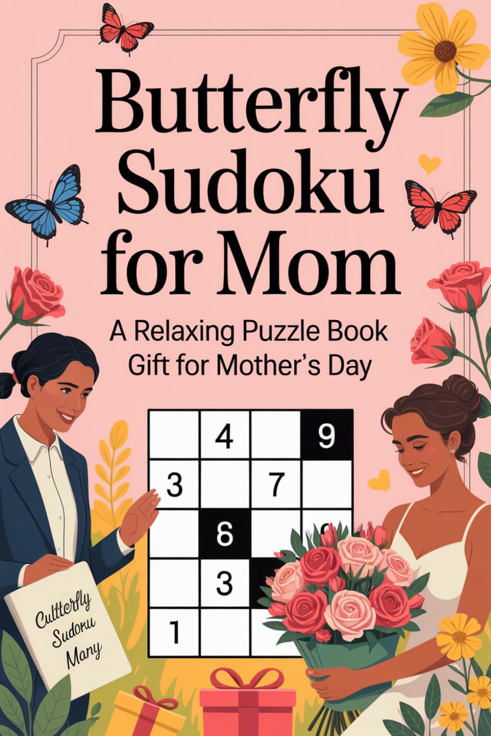 Butterfly Sudoku For Mom: A rexing Puzzle Book Gift For Mother's Day (116 Puzzles): Medium Difficulty Sudoku with Solutions. Stress relief, brain games for Women and Moms