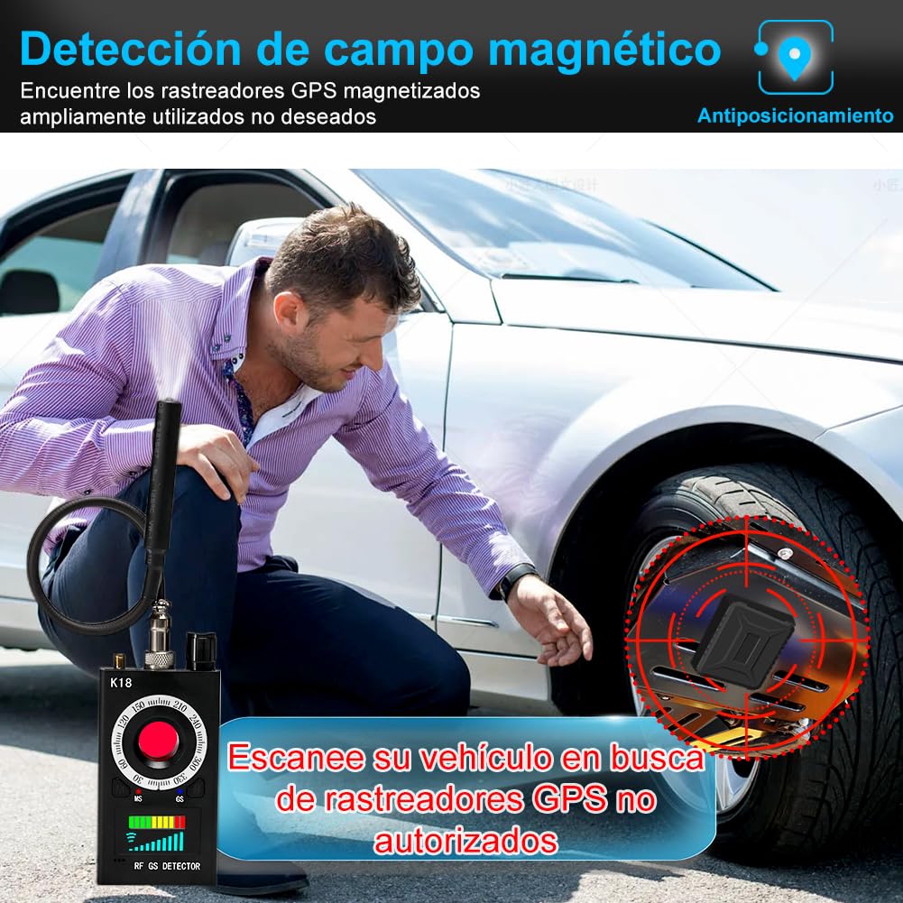 Detectores de cámara Oculta, Detector de Dispositivo Oculto, Detector de Errores, Detector antiespía, Detector de señal RF, Dispositivo de Seguimiento GPS con cámara Oculta