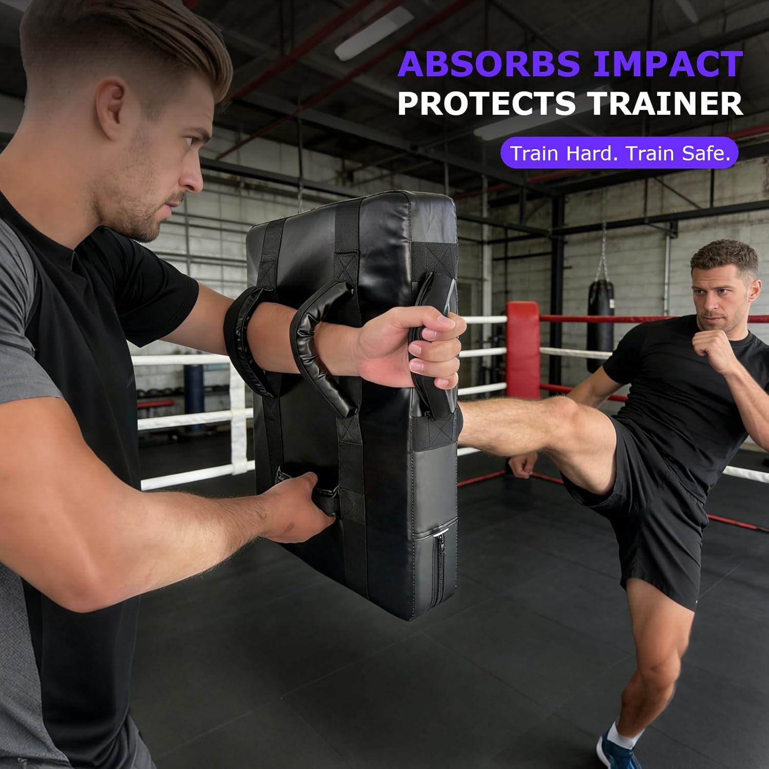 Football Blocking Pad with 5 Reinforced Webbing Handles for Football Training, Basketball Contact Drills and Multi-Sport Blocking Practice, Kick Pads Shield, 23.6"x15.7"(1 Pack)