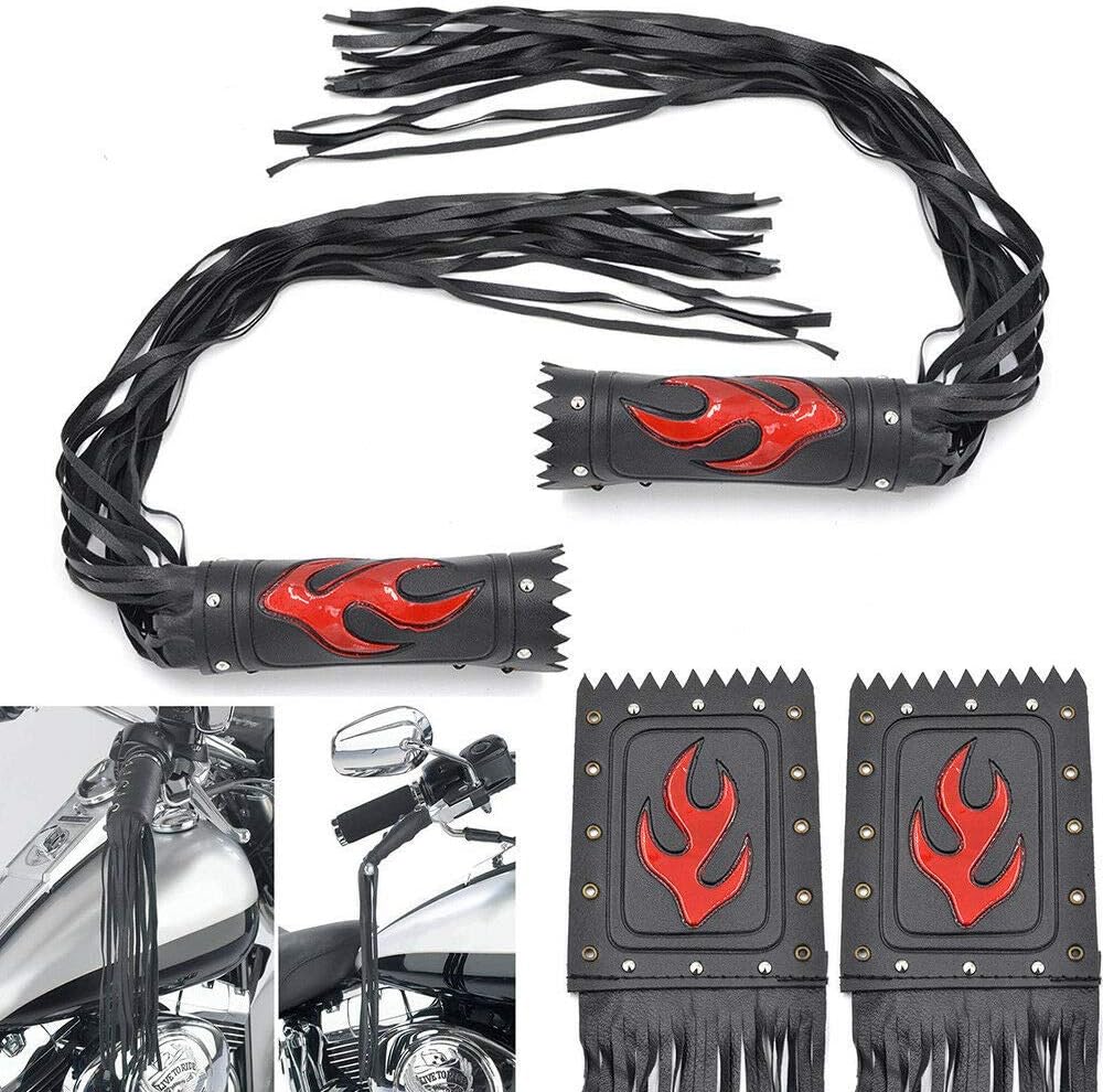 2pcs Motorcycle 19 Inch Tassel Fringe Handlebars Hand Grip