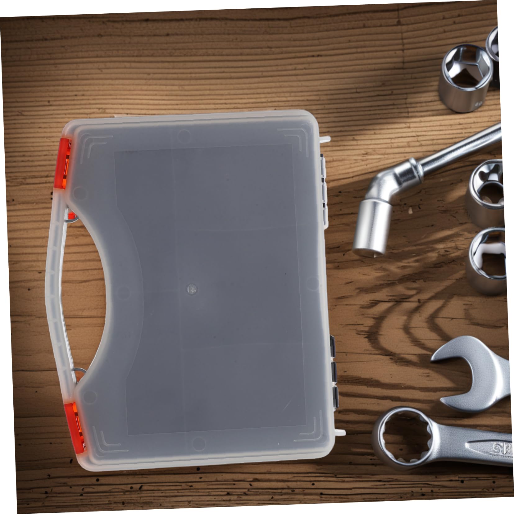 Scatola Portaoggetti con Divisori, Pp, Coperchio Trasparente | Organizer Multi-scomparto con Maniglia, per Viti Dadi e Bulloni, Uso in Movimento e Spazi Ridotti