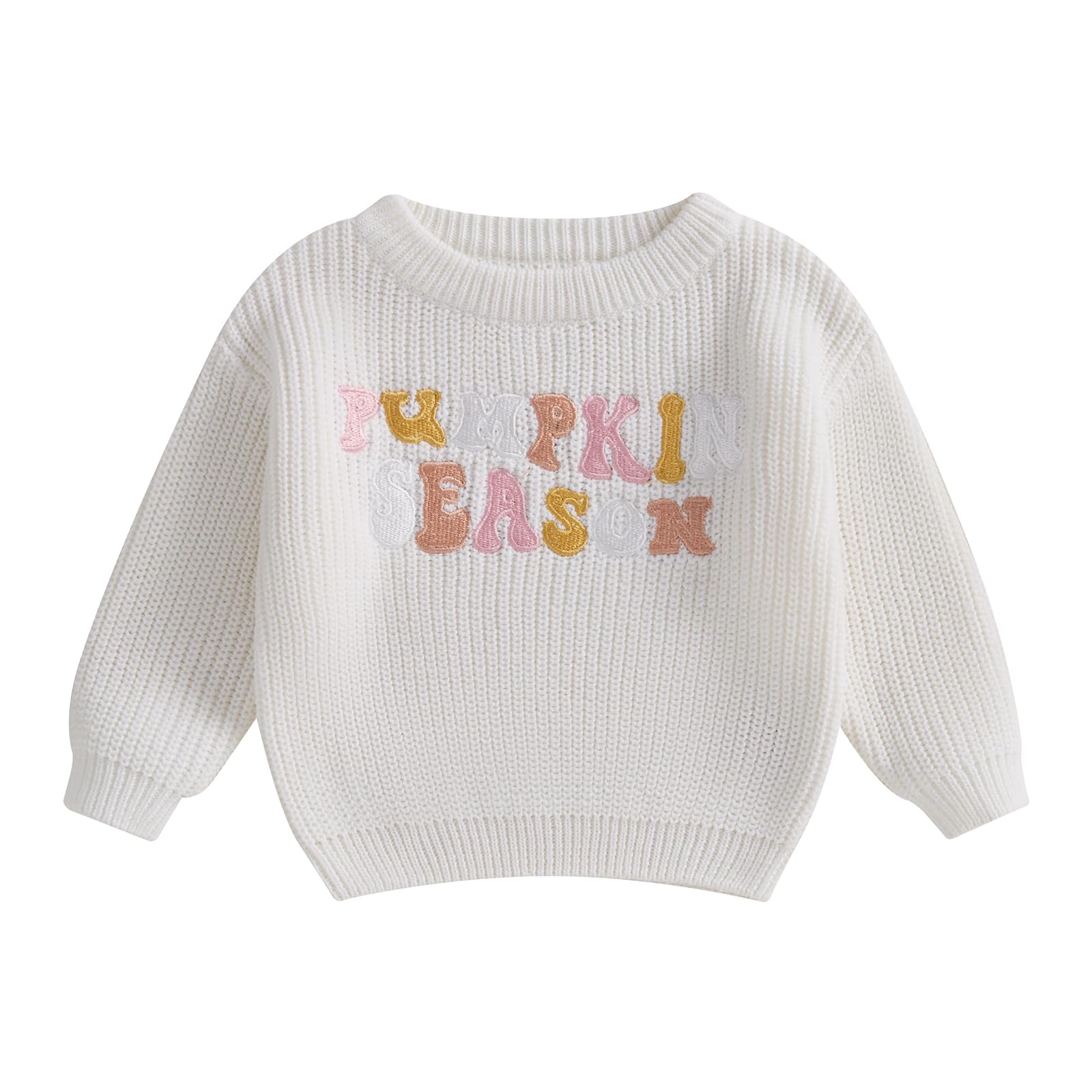 LSFYSZD Toddler Baby Girls Boys Halloween Pumpkin Sweaters Long Sleeve Crew Neck Winter Warm Knitwear Pullover Jumpers Top — view 221