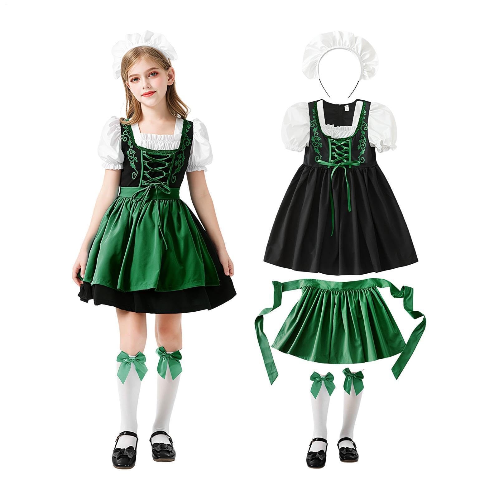 Oktoberfest Dirndl bawarski kostium Dirndl z krótkimi rękawami, niemiecki