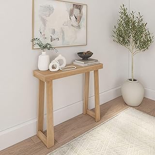 Plank+Beam Solid Wood Console Table, 36 Inch, Sofa Table, Narrow Entrywa...