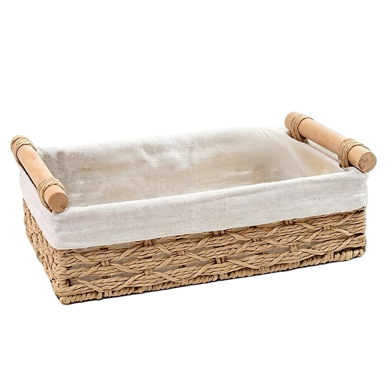 Panier en osier tressé de qualité supérieure pour meuble de salle de bain