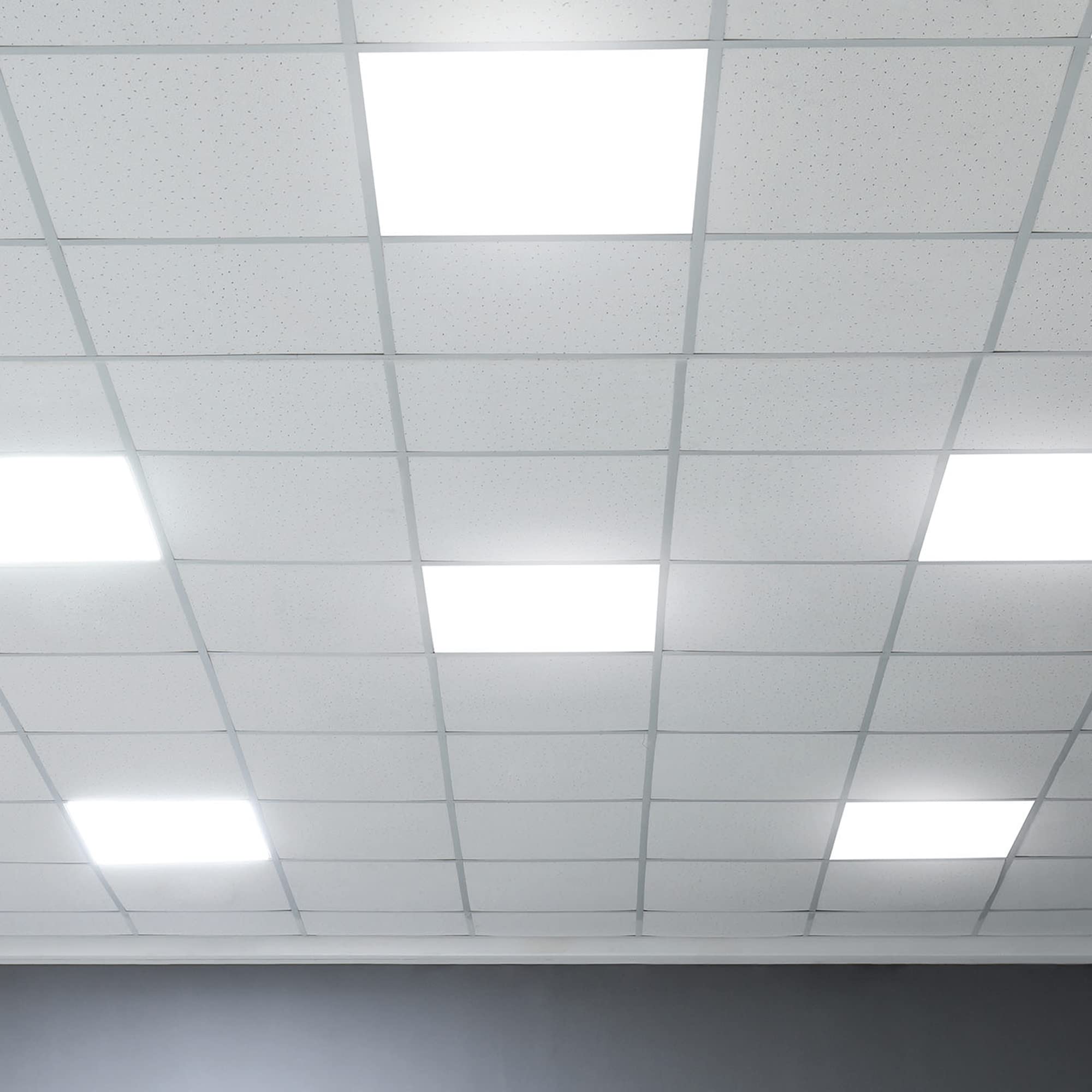 10x LED Panel, Deckenleuchte, 62x62cm, 3200lm, 4000K, 40W, inkl. Trafo, Rasterleuchten, Einlegeleuchte, Büroleuchten (4000K)