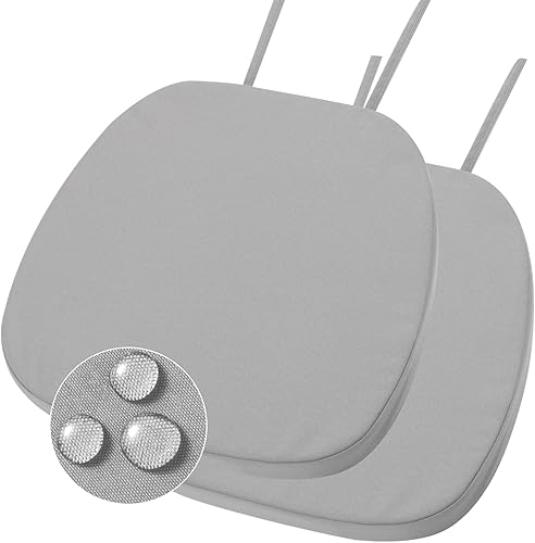 Miniatura 8 de GUEGLSA Cojín de metal para silla de exterior de 14 x 14 pulgadas, impermeable, antideslizante, con lazos, cojín de metal en forma de U para patio,