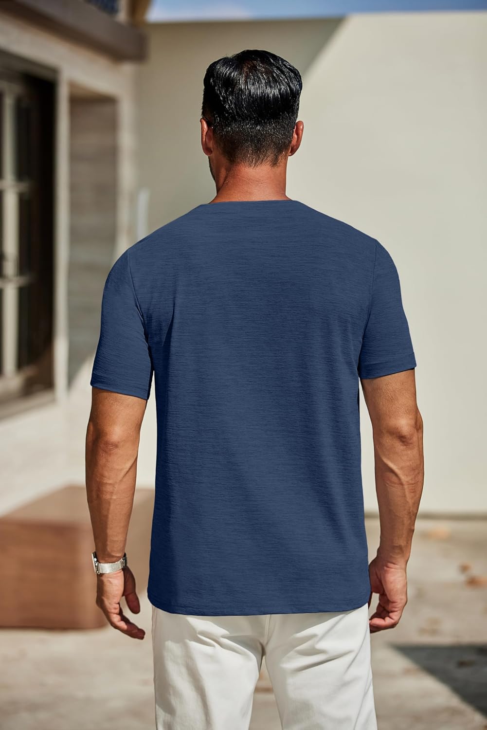 COOFANDY Men's T Shirts Short Sleeve Classic V Neck T-Shirt Casual Summer Basic Tee Shirt - Image 3