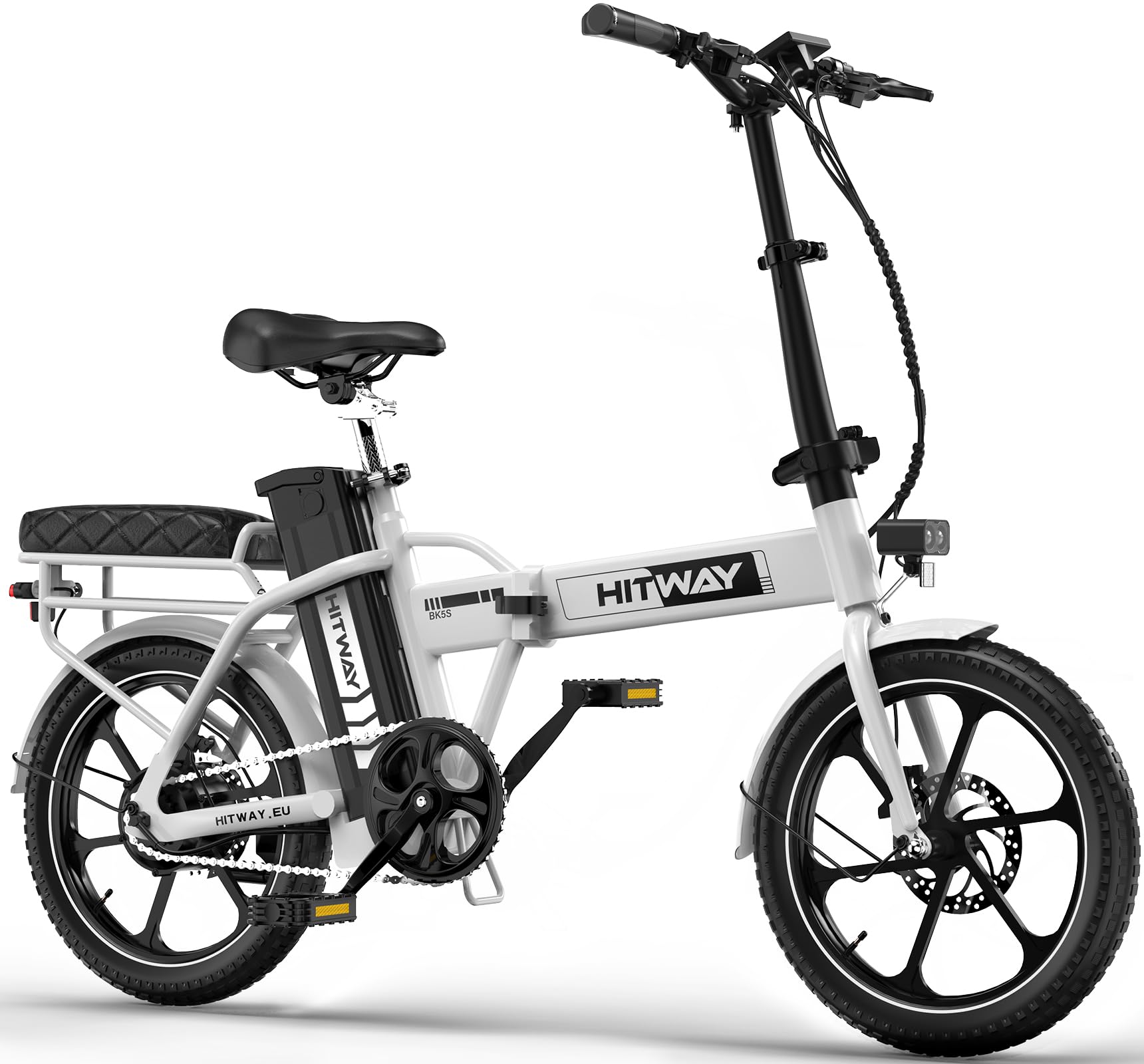 HITWAY Vélo Électrique Pliable 16", 36V 13Ah Batterie Amovible E-Bike,pedelec