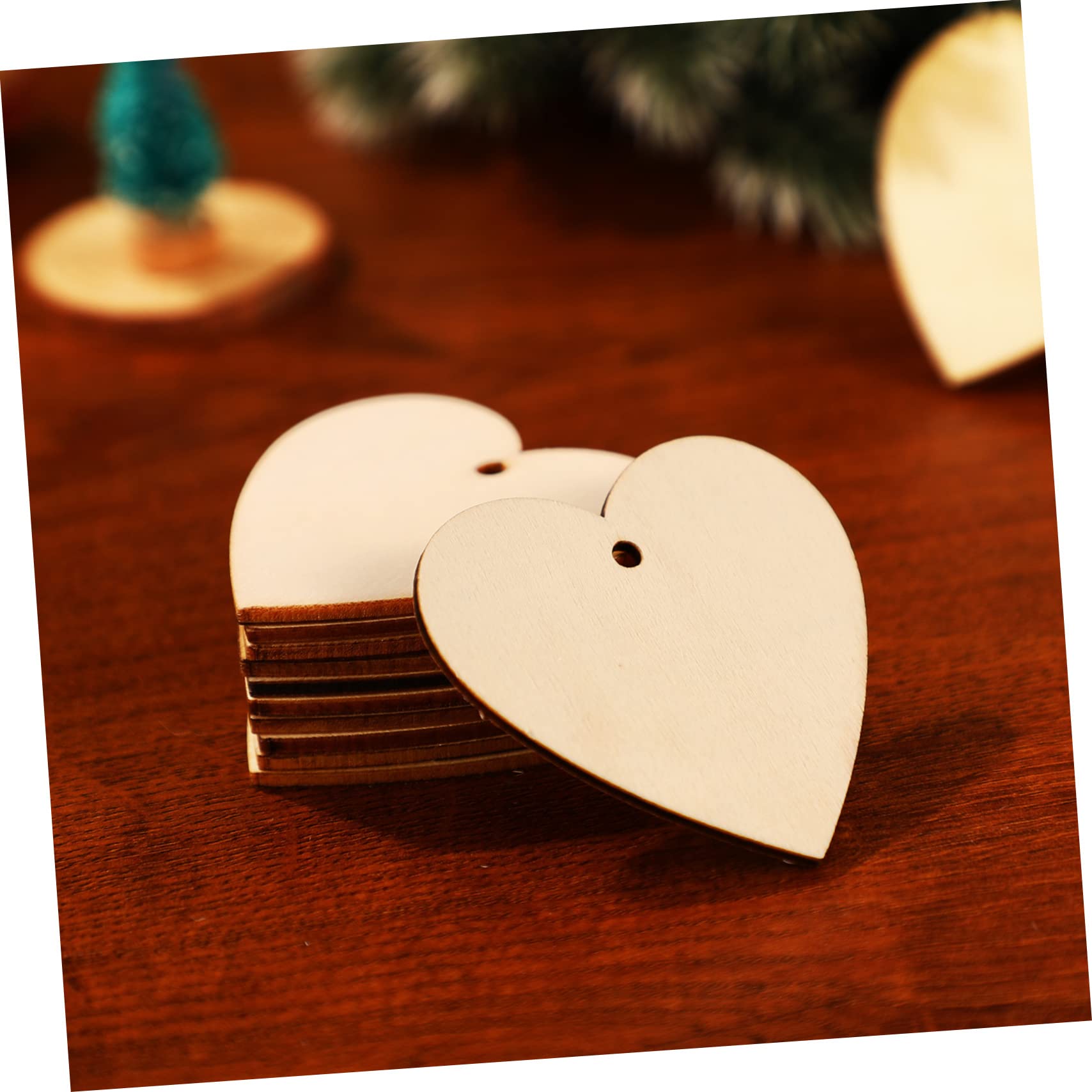 ハート型装飾の木製黒板 Amazon.co.jp: TOPPERFUN 50個無塗装ハート型木製クラフト用