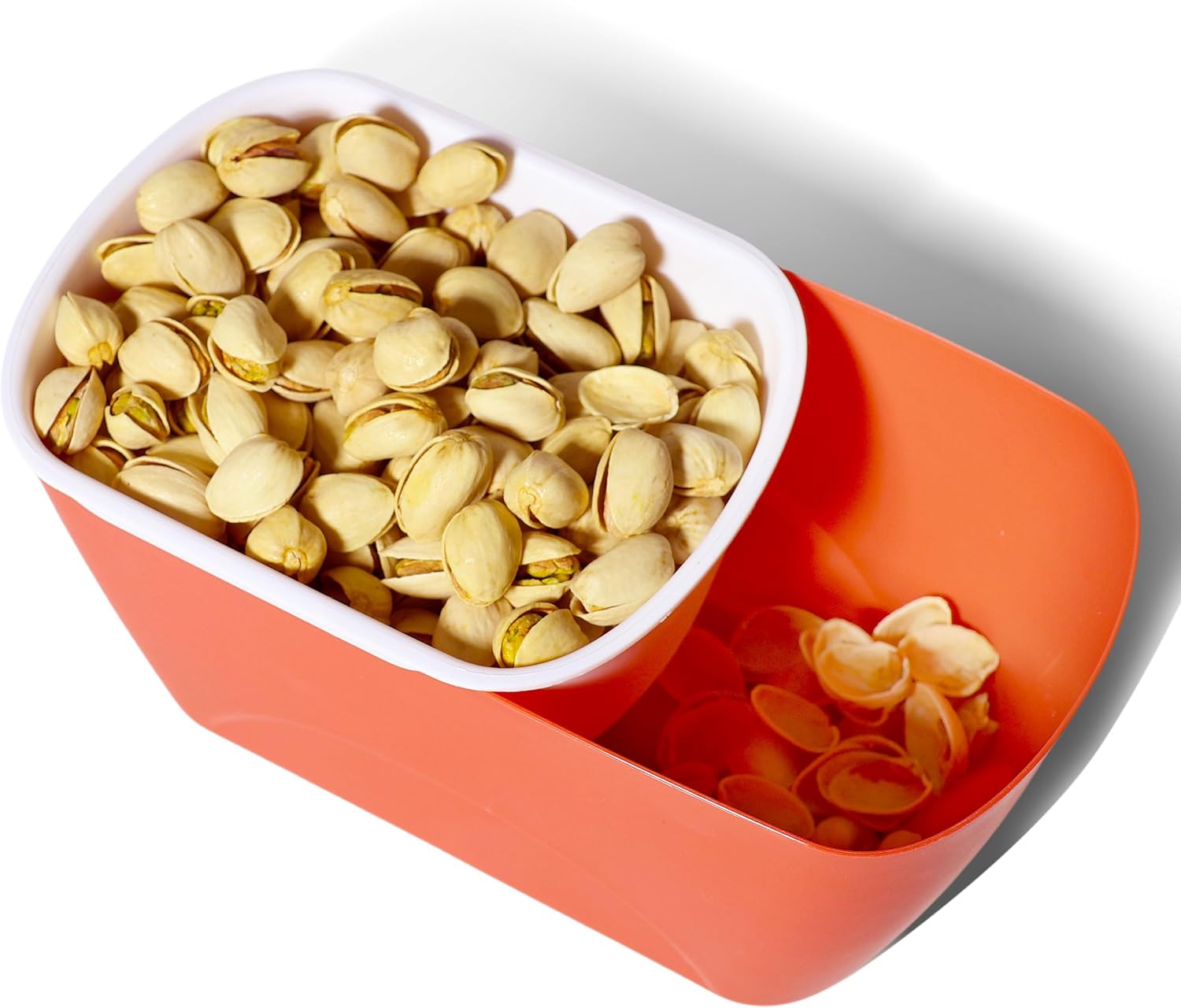 Double-Layer Pistachio Bowl with Shell Storage