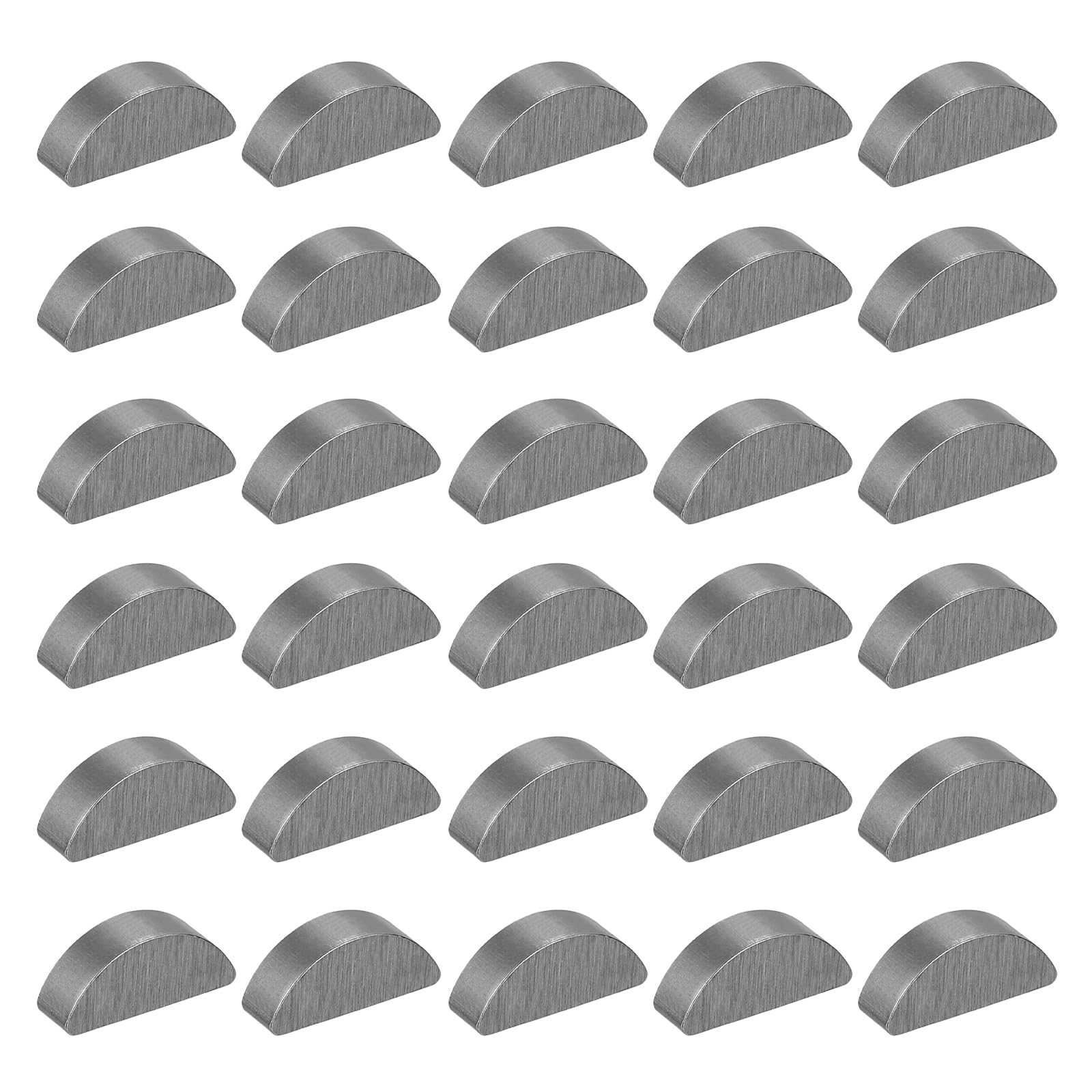 QUARKZMAN 30 Pcs Clavette Woodruff, 19x5x7mm Acier Au Carbone Clavette Métrique Demi-Lune Outils Clavettes pour Fixations Mécaniques Industrie