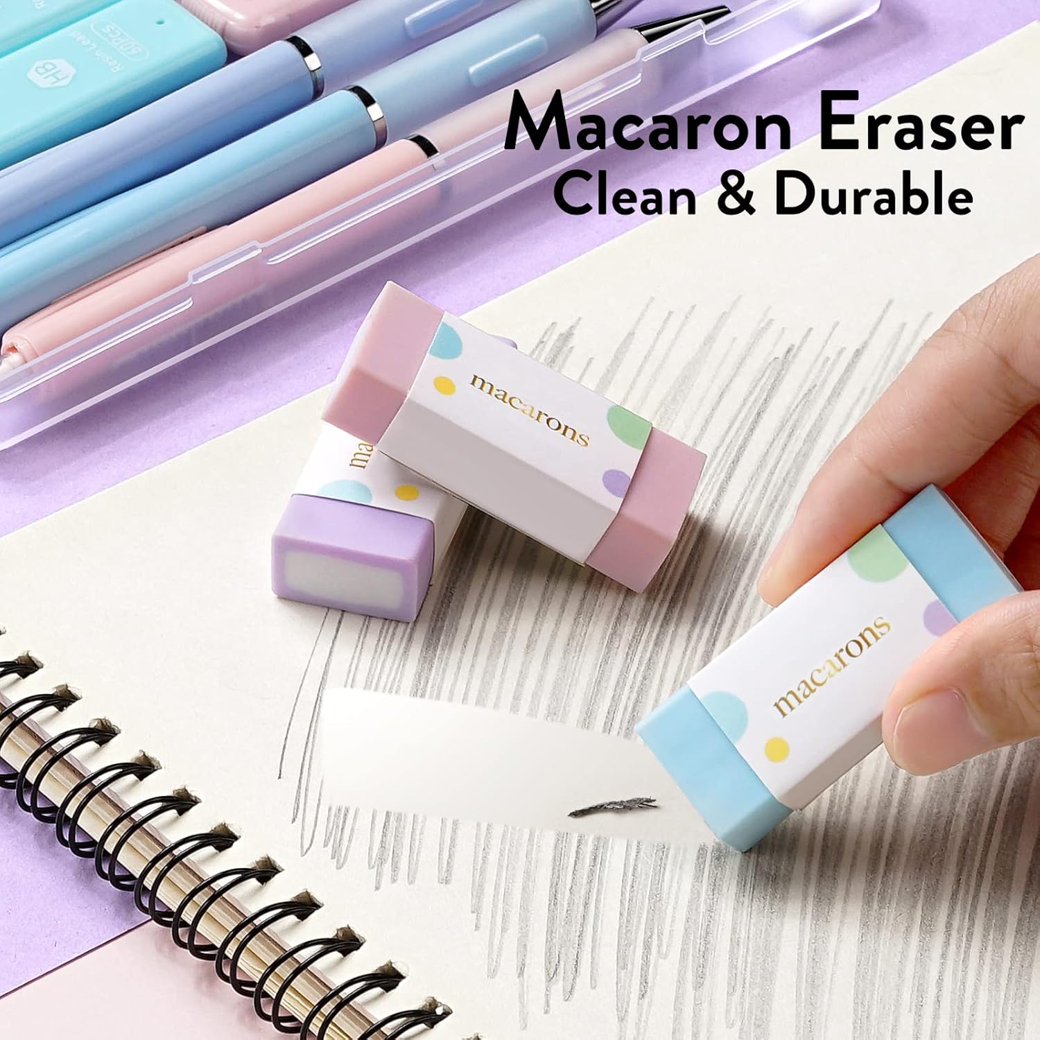 12Pack Pastel Gel Ink Pen Set for School Office + 3PCS 0.5mm Mechanical Pencils for Drawing & Writing