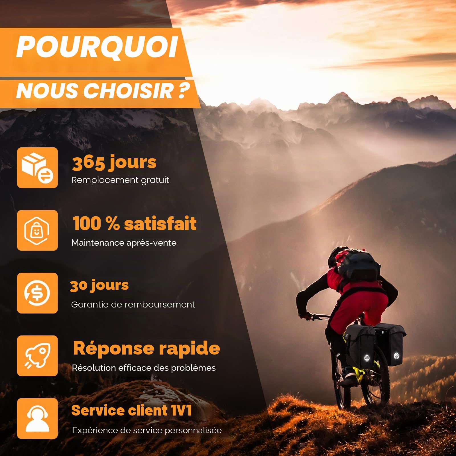 Sacoche Velo tridimensionnels pour Porte-sacoches | 35L Grands Sacoche vélo | sacoch arrière avec Protection imperméable | pour vélo de ebike VTT