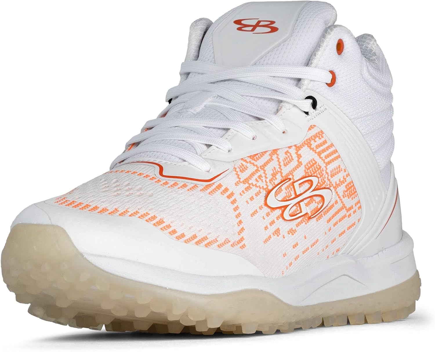 Boombah Viper Pureknit Men's Turf Mid Shoes - White Out - Multiple Color Options - Multiple Sizes