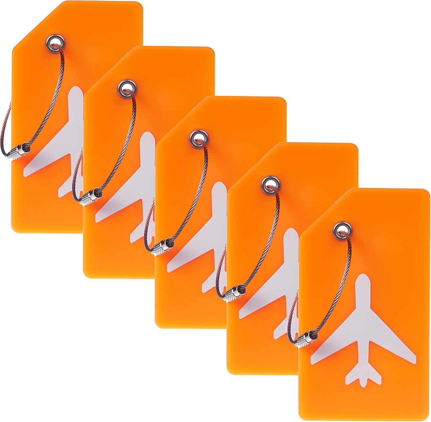 5 Pack Silicone Luggage Tag Baggage Handbag School Bag Suitcase Instrument Tag Label by Gostwo（Orange） : Clothing, Shoes & Jewelry