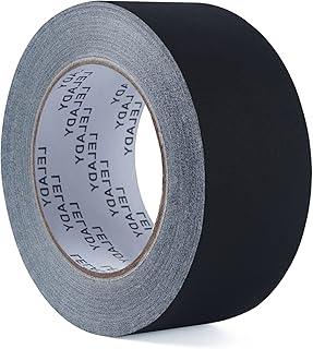 LELADY Gaffer Tape 2 Inch x 40 Yards - 1 Roll, Black Gaffers Tape, Heavy Duty Gaffer Tape, No Residue, Non-Reflective, Matte Cloth Gaffer Tape, Matt Tape for Photography, Filming Backdrop, Stage Setup