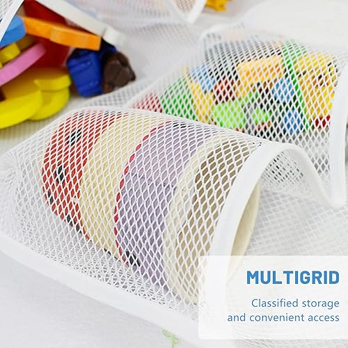 Miniatura 5 de 4 soportes de malla para juguetes de baño con 2 chupones y juguetes de baño ultra fuertes que hacen que el almacenamiento de juguetes de baño para