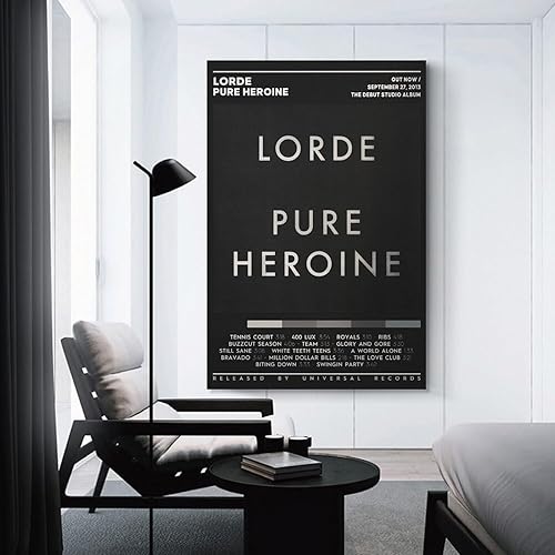 Miniatura 3 de DAXXIN Lorde Pure Heroine 37 - Póster en lienzo decorativo para pared, sala de estar, dormitorio, decoración, regalo, sin marco, 12 x 18 pulgadas
