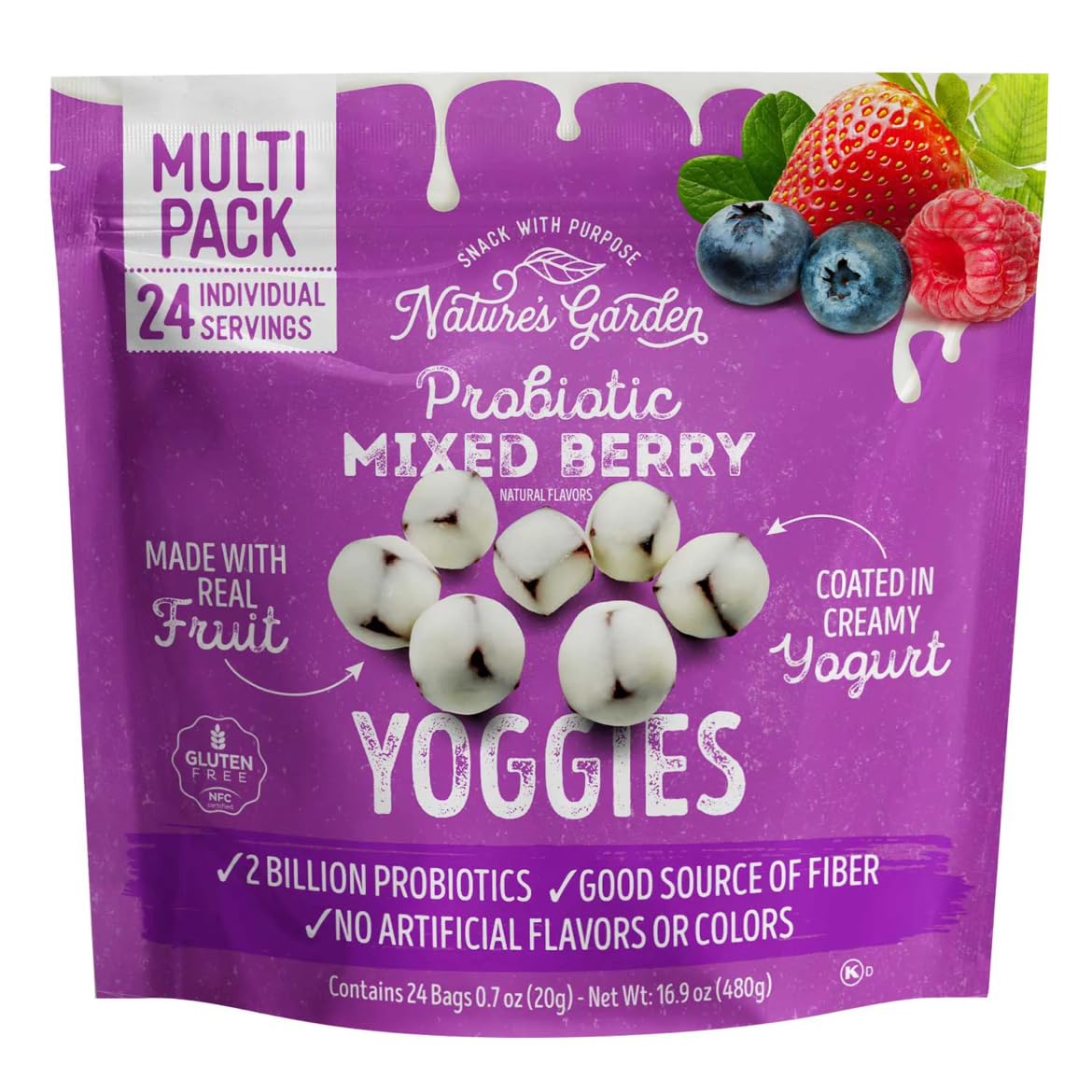 Amazon.com: Probiotic Mixed Berry Yogurt Bites – 24 Individual