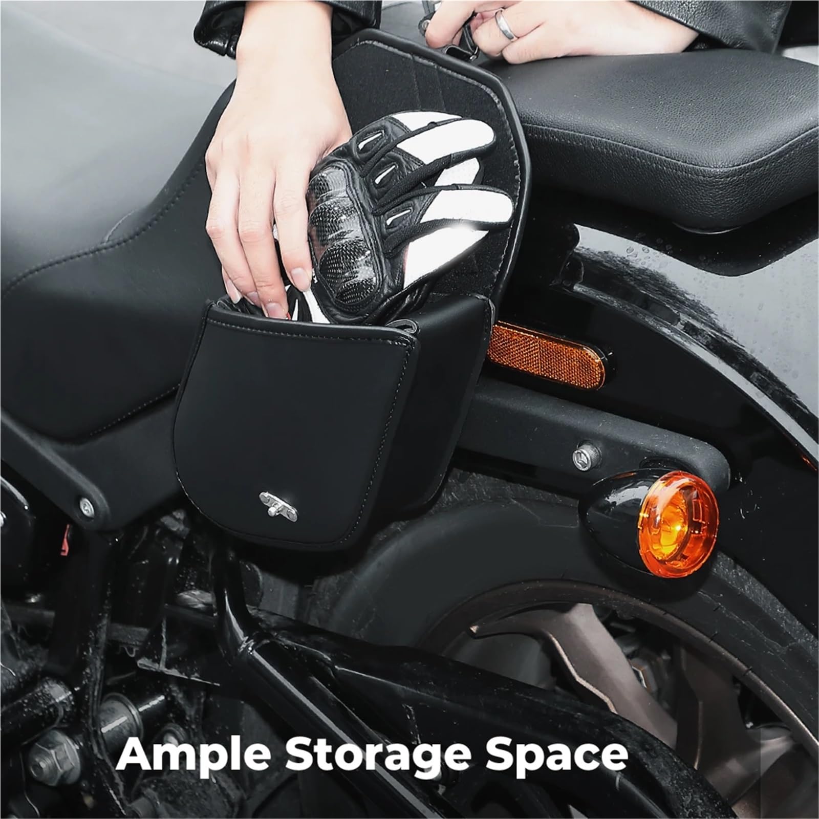 Sacoche Latérale De Moto en Cuir Rétro pour Sportster 883 1200 Softail Dyna, Sac De Rangement pour Outils De Moto