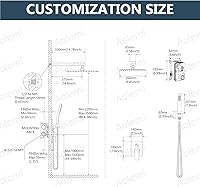 Vista 6 de Aolemi Juego de Grifo de Ducha Sistema de Ducha de Lluvia con Aspersor de Mano Juego de Ducha de Baño Válvula de Instalación y Kit de Molduras