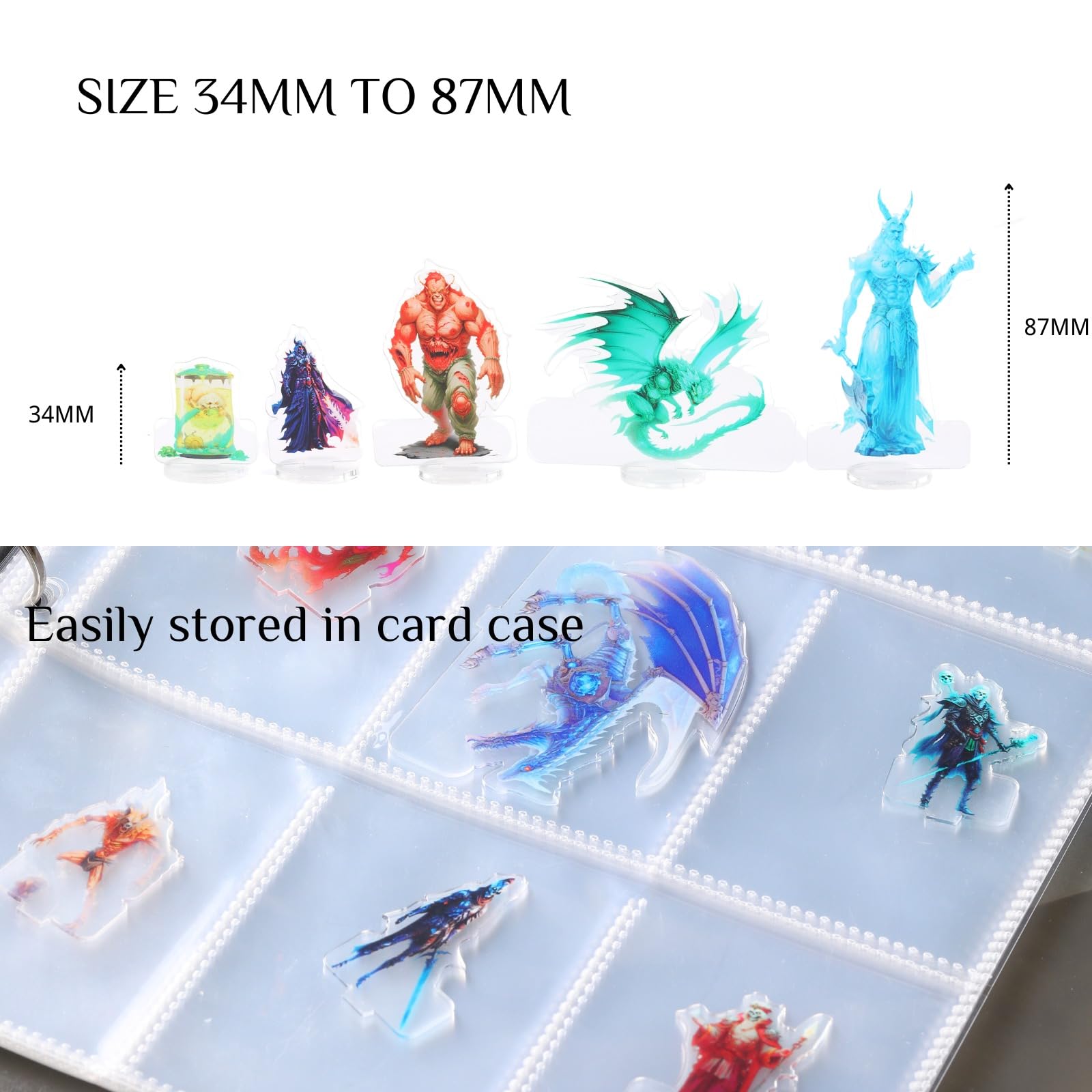 DND Miniatuur Monster Kaarten Kerkers en Draken Starter Set 173 Fantasy Art Mini's voor D & D 5E Pathfinder 2e Platte Plastic Figuren voor TTRPG Tafelblad RPG Games Accessoires Gift voor DM