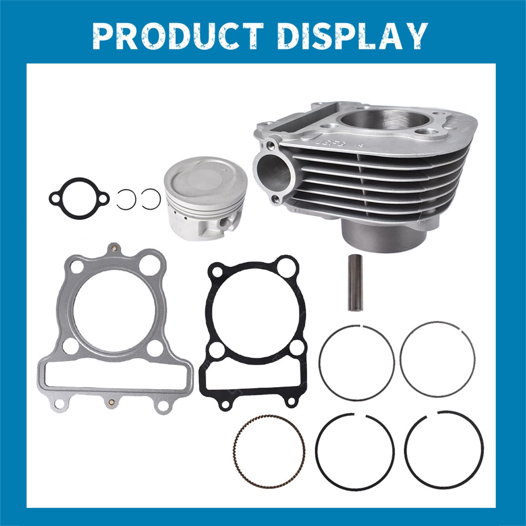 Silscvtt Guarnizione testa pistone cilindro sostituzione kit estremità superiore per Yamaha Bear Tracker 250 1999-2004 Timberwolf 250 1992-2000 Moto-4 250 1989-1991