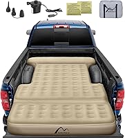 Sokeface Truck Bed Air Mattress 5.5ft Tailgate Extendable, Full Size for 5.5-5.8ft Trucks, Electric Pump, Leak-Proof, Heavy Duty