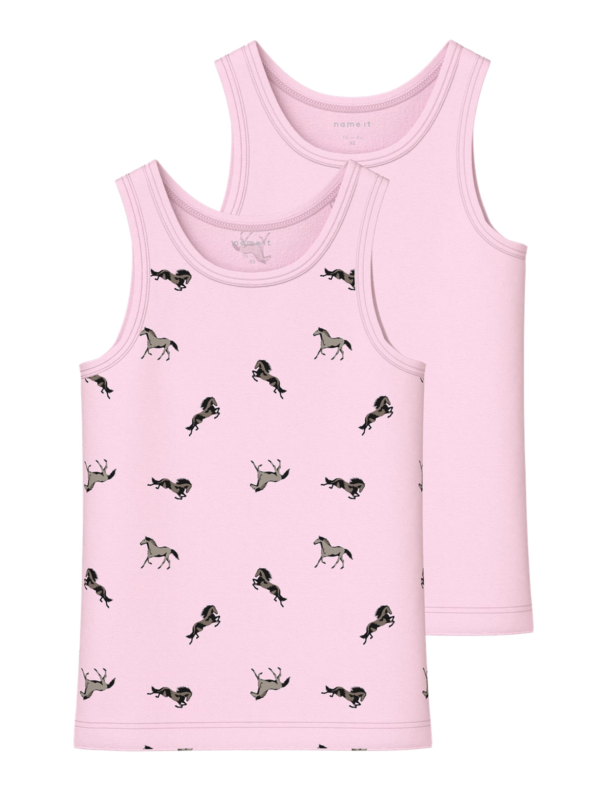 NAME IT Mädchen Nmftank Top 2P Ballerina Horse Noos