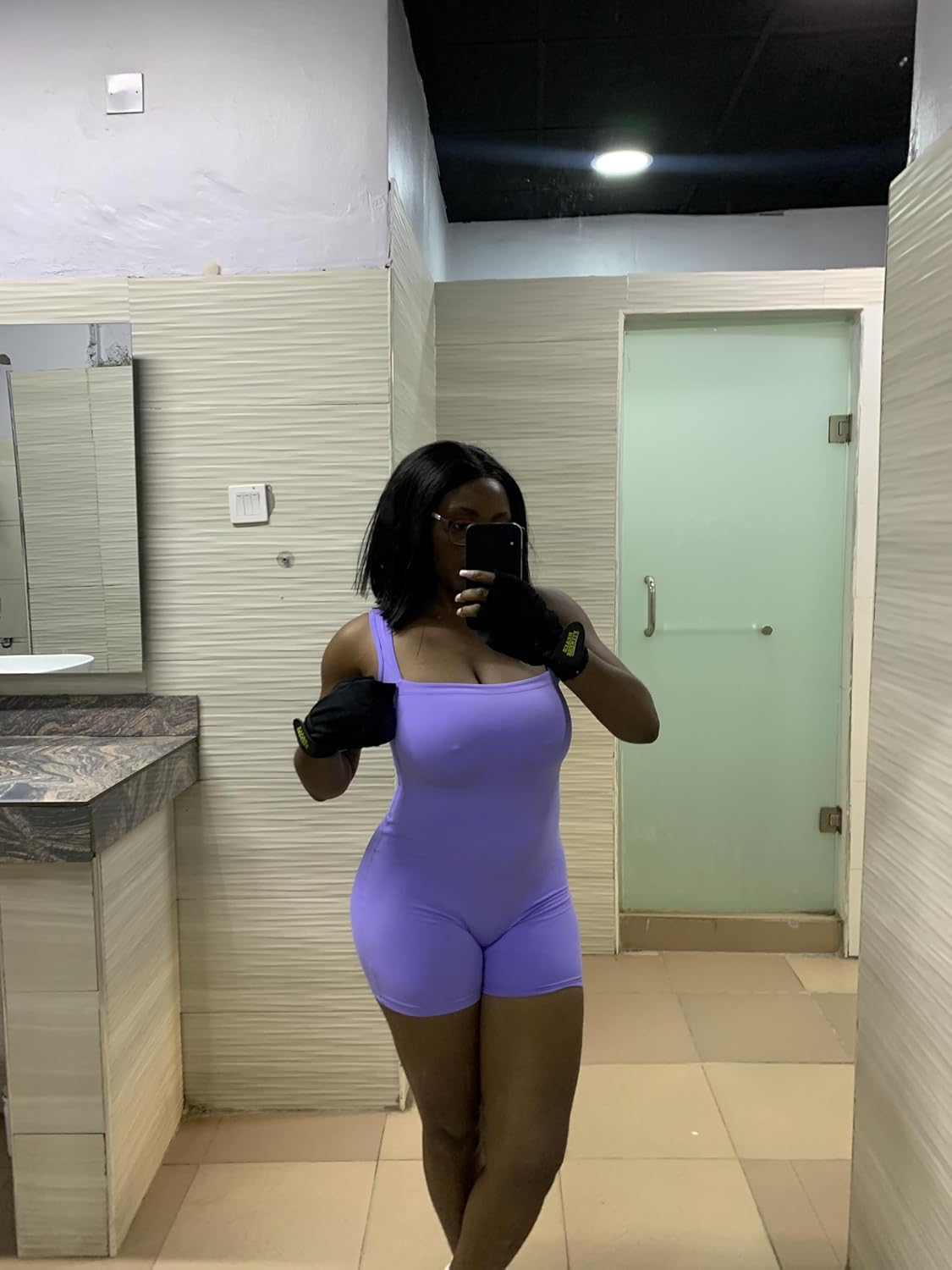 Sunzel Athletic Romper for Women Workout Tank Top Bodysuit One Piece Buttery Soft Jumpsuit Scrunch Shorts Yoga Gym Outfit - Image 5