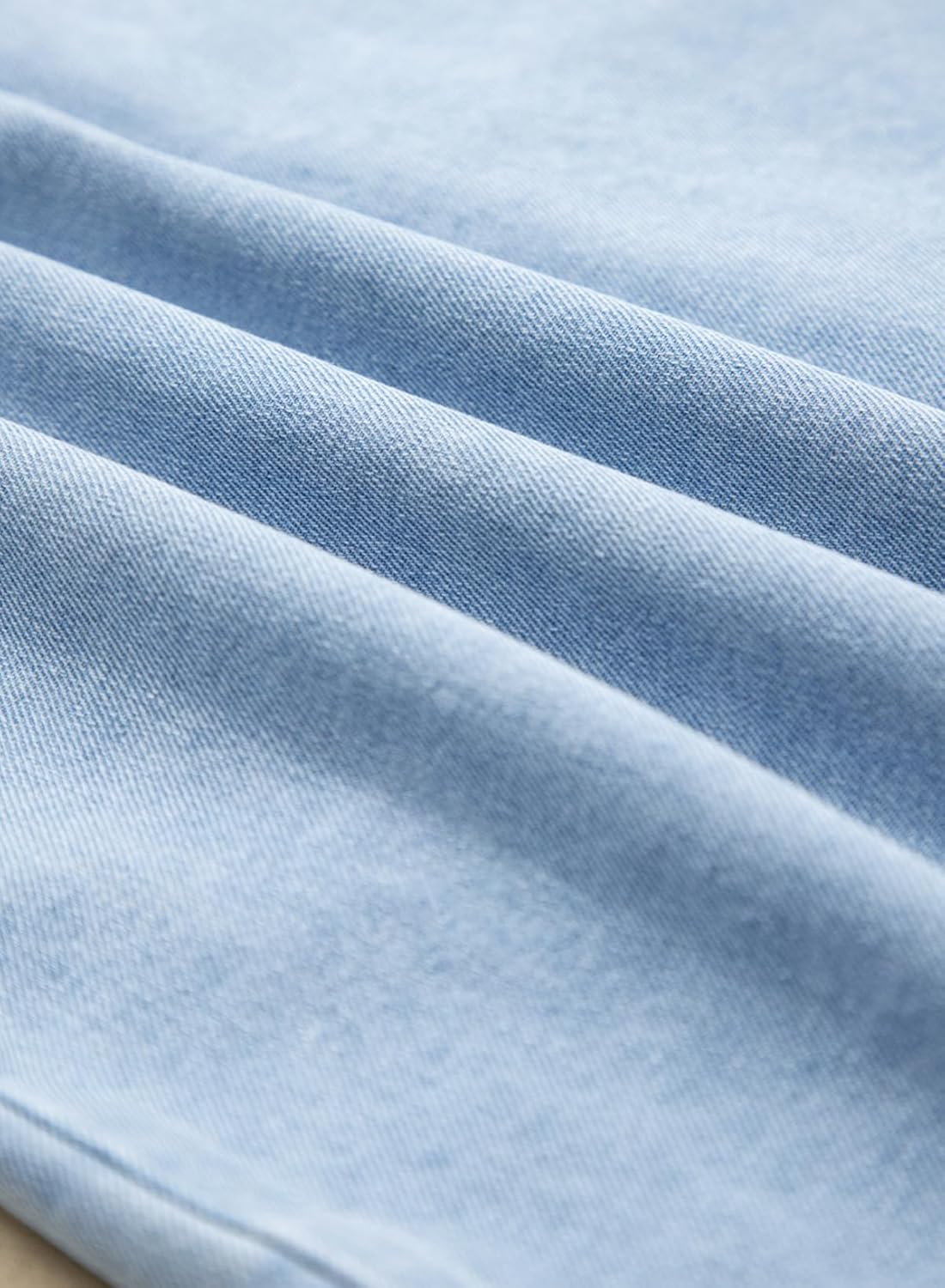 Sidefeel Women Denim Shirts Oversized Long Sleeve Button Down Blouse V Neck Casual Top Shackets - Image 9