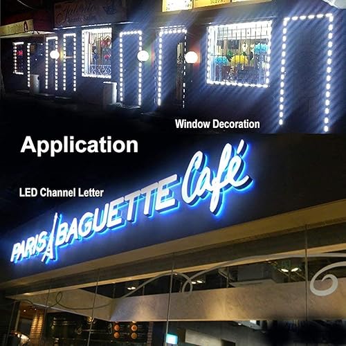 Vista 19 de LED Module, 100pcs 49.8 Ft 5730 SMD 150LM Per LED Module IP65 Waterproof Decorative Light for Advertising Signs with Tape Adhesive Backside