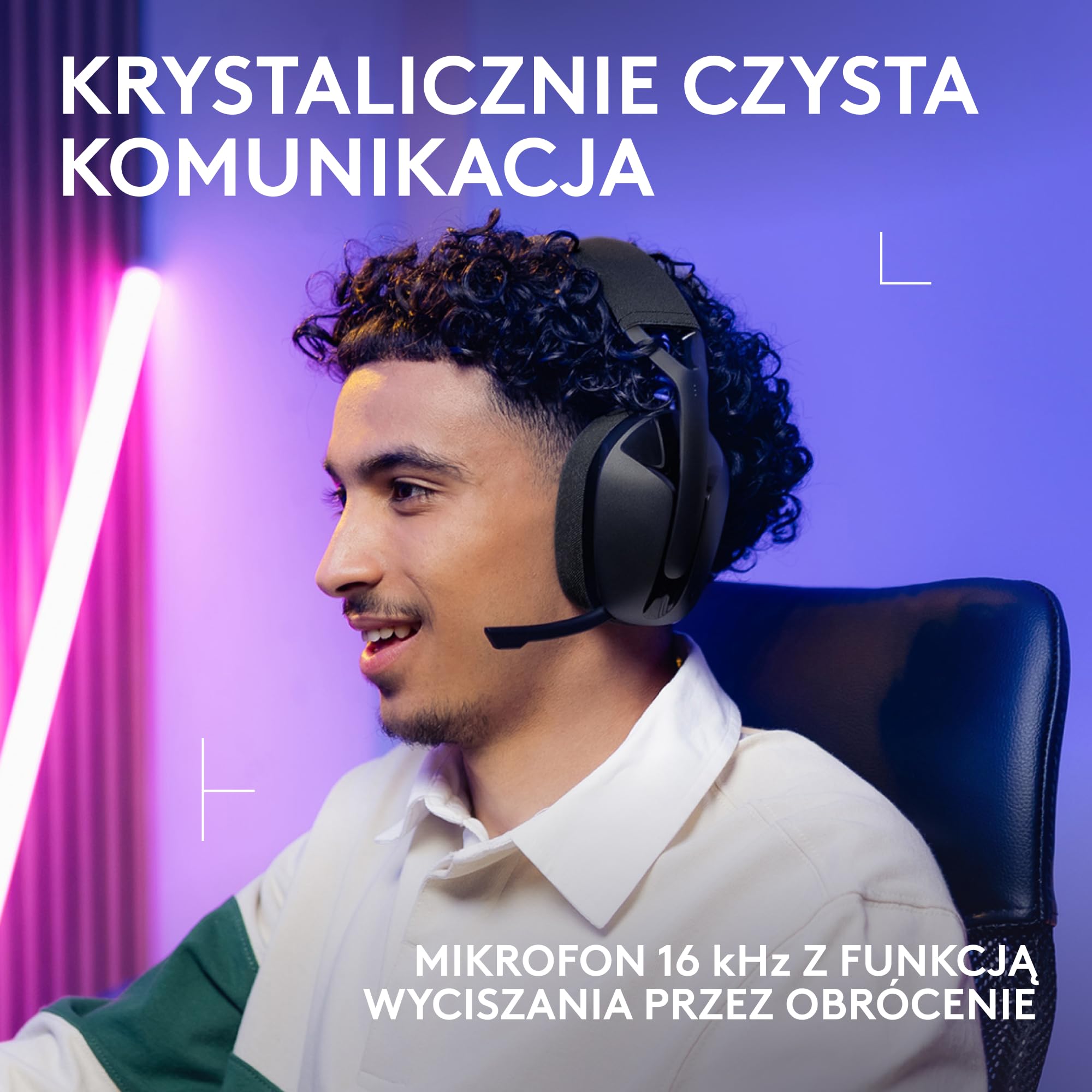 Logitech G G321 LIGHTSPEED,bezprzewodowy zestaw słuchawkowy do gier | Bluetooth,komfort,dopasowanie,mikrofon na wysięgniku 16 kHz,PC,PS4,PS5,Nintendo Switch,telefon komórkowy–czarny