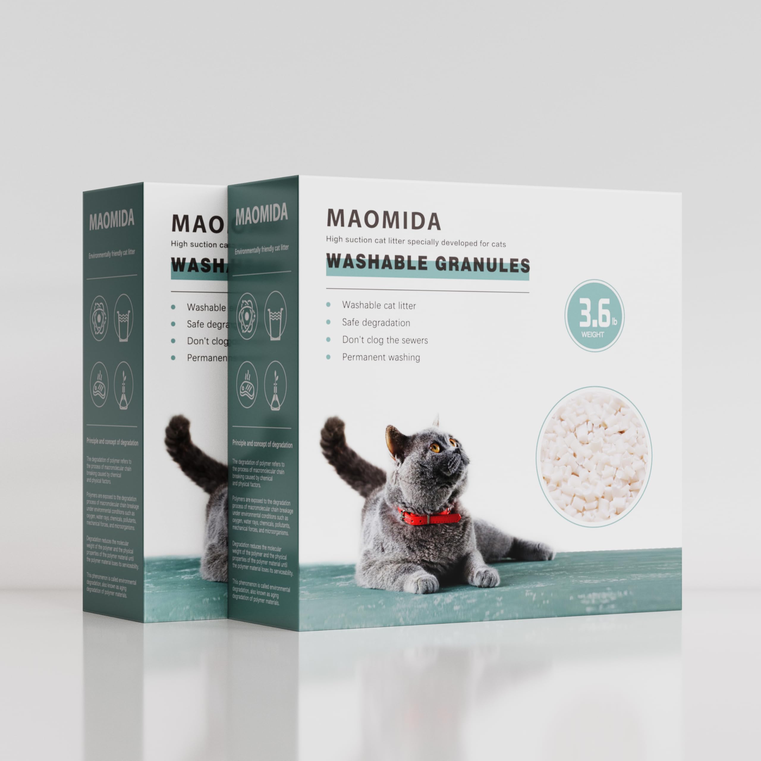 3,3 kg waschbares Granulat kann anstelle von Cat Genie verwendet werden | Kompatibel mit CatGenie, kann anstelle von Cat Genie Pellets verwendet werden