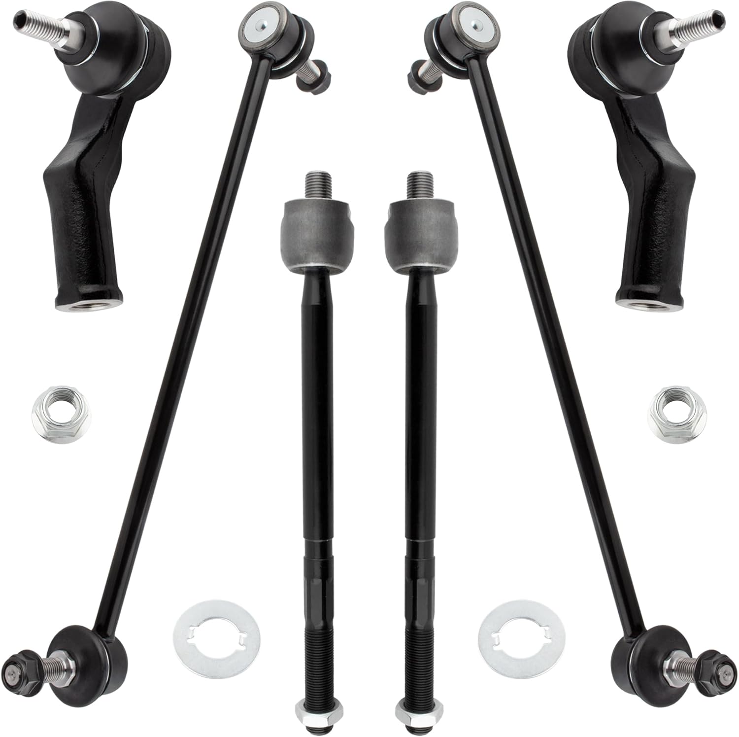 Front Sway Bars & Inner Outer Tie Rods kit for Volvo C30 2008-2013, C70 2006-2013,for Volvo S40 2004 (L5 2.5L & 2.4L Models), S40 2005-2011, V50 2005-2011 K80880 ES800860 ES800861 EV800458