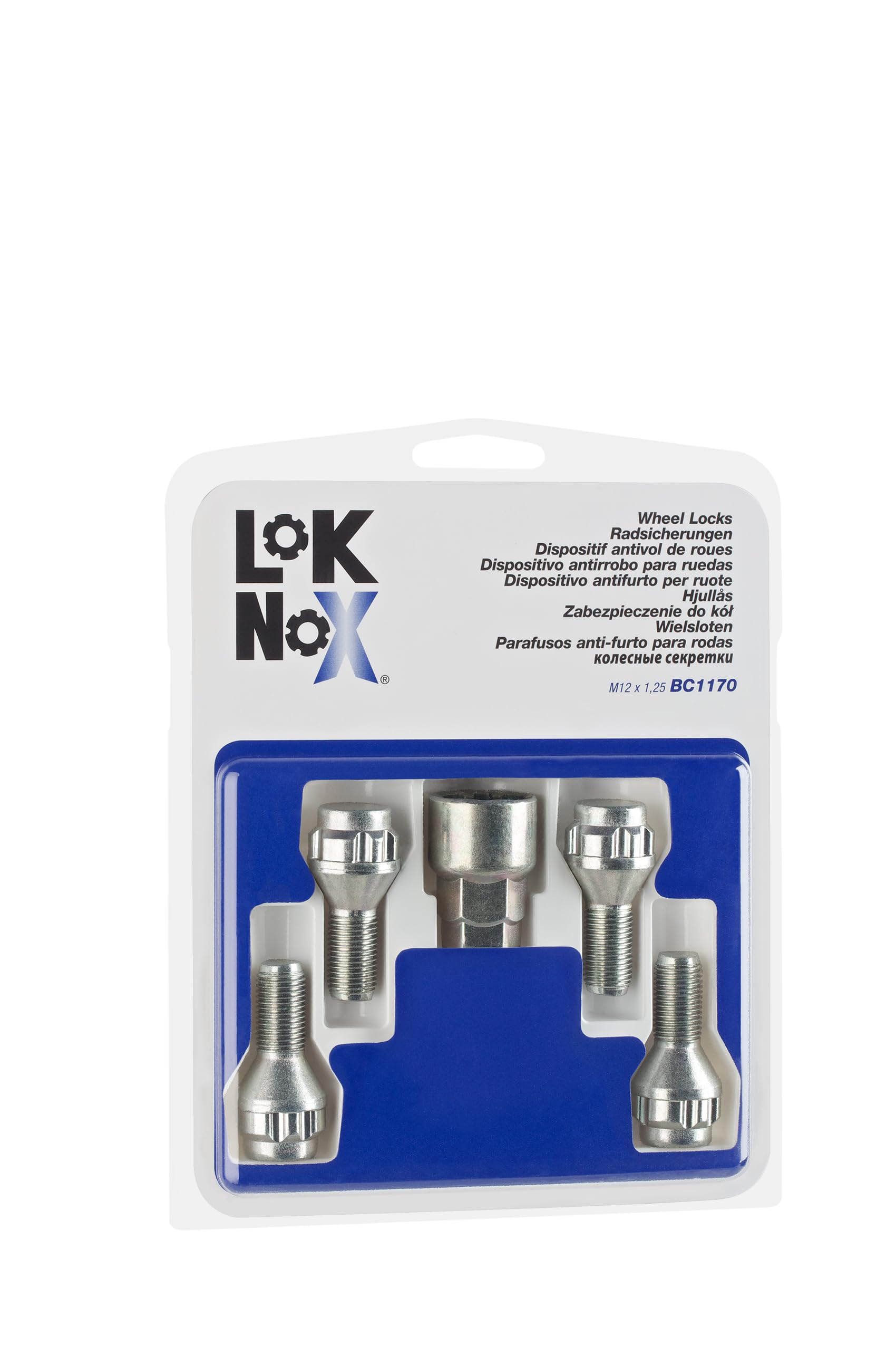 Tornillos antirrobo de ruedas con acero templado y llave codificada LokNoX BC1170 3