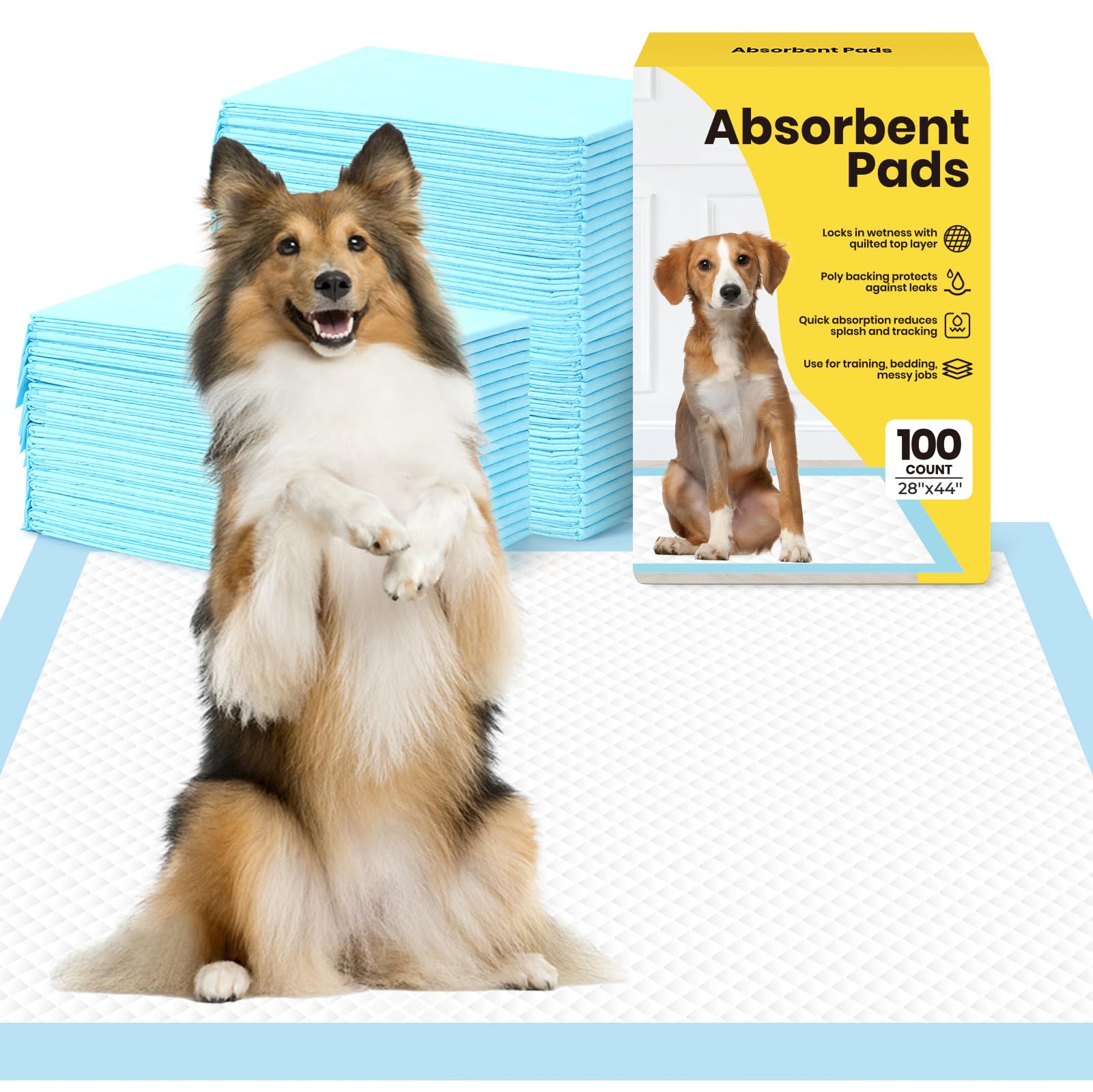 Dog Pee Pads: Super Absorbent & Leak-Proof Puppy Pads - Thicken Disposable Dog Training Pads Potty Pads for Dogs - Extra Large Pee Pads for Doggie