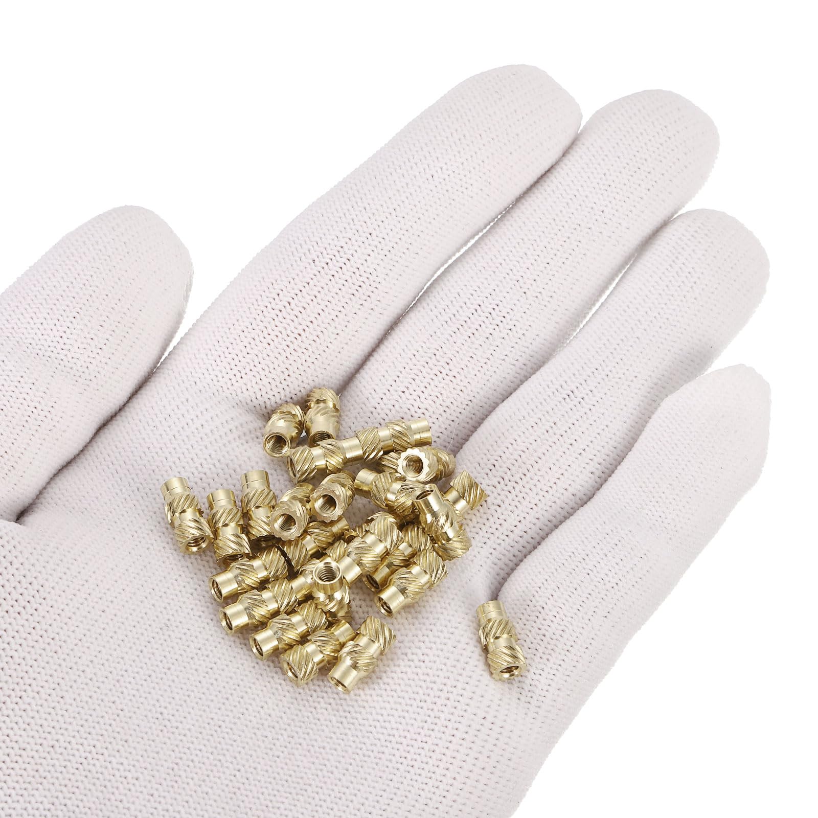 Snapklik.com : Uxcell Knurled Insert Nuts, 50pcs M3 X 8mm L X 5mm OD 3D ...