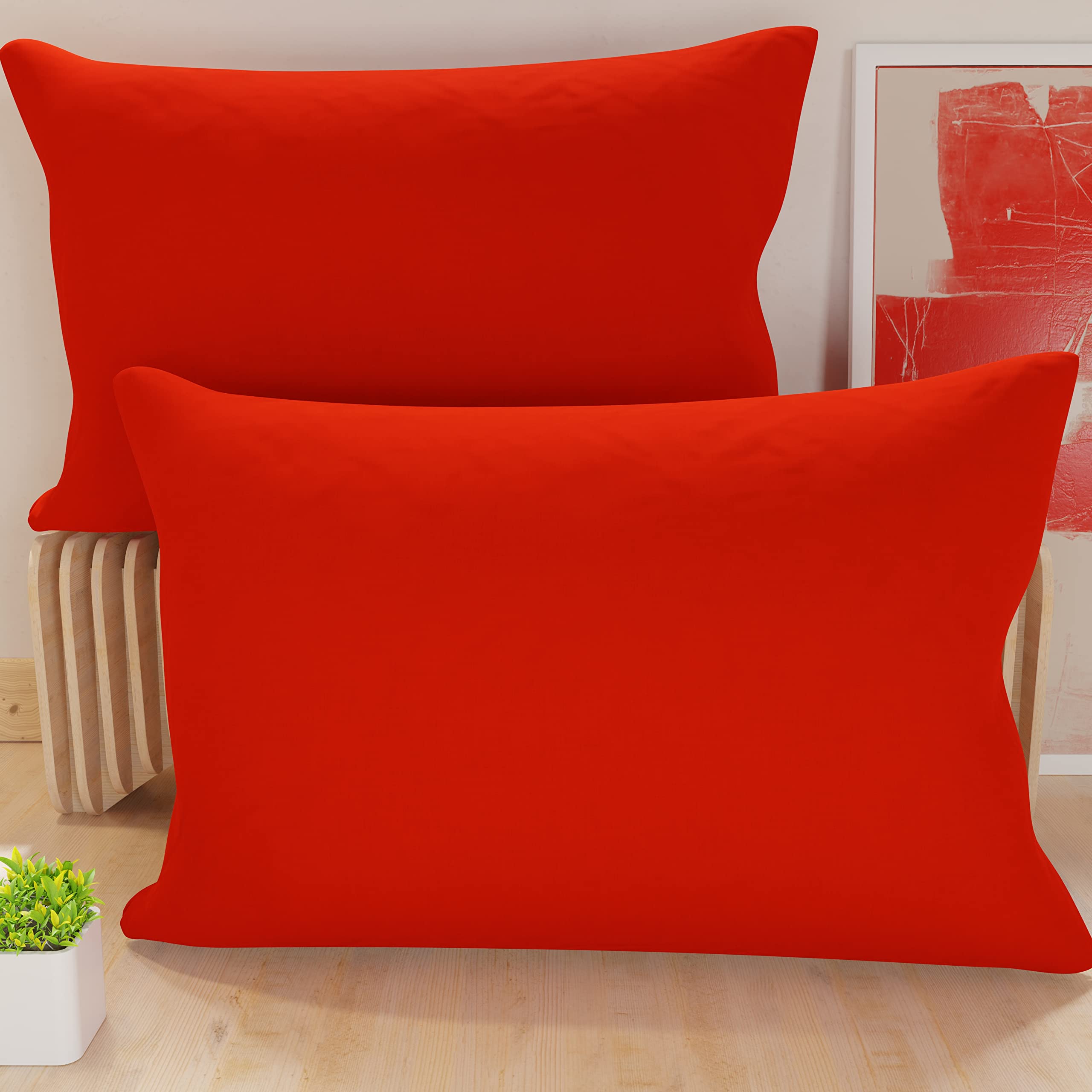 PETTI Artigiani Italiani, Pair of Microfiber Pillowcases 50x70 cm, Bedroom Cushions, Sofa, Set of 2 Cushion Covers