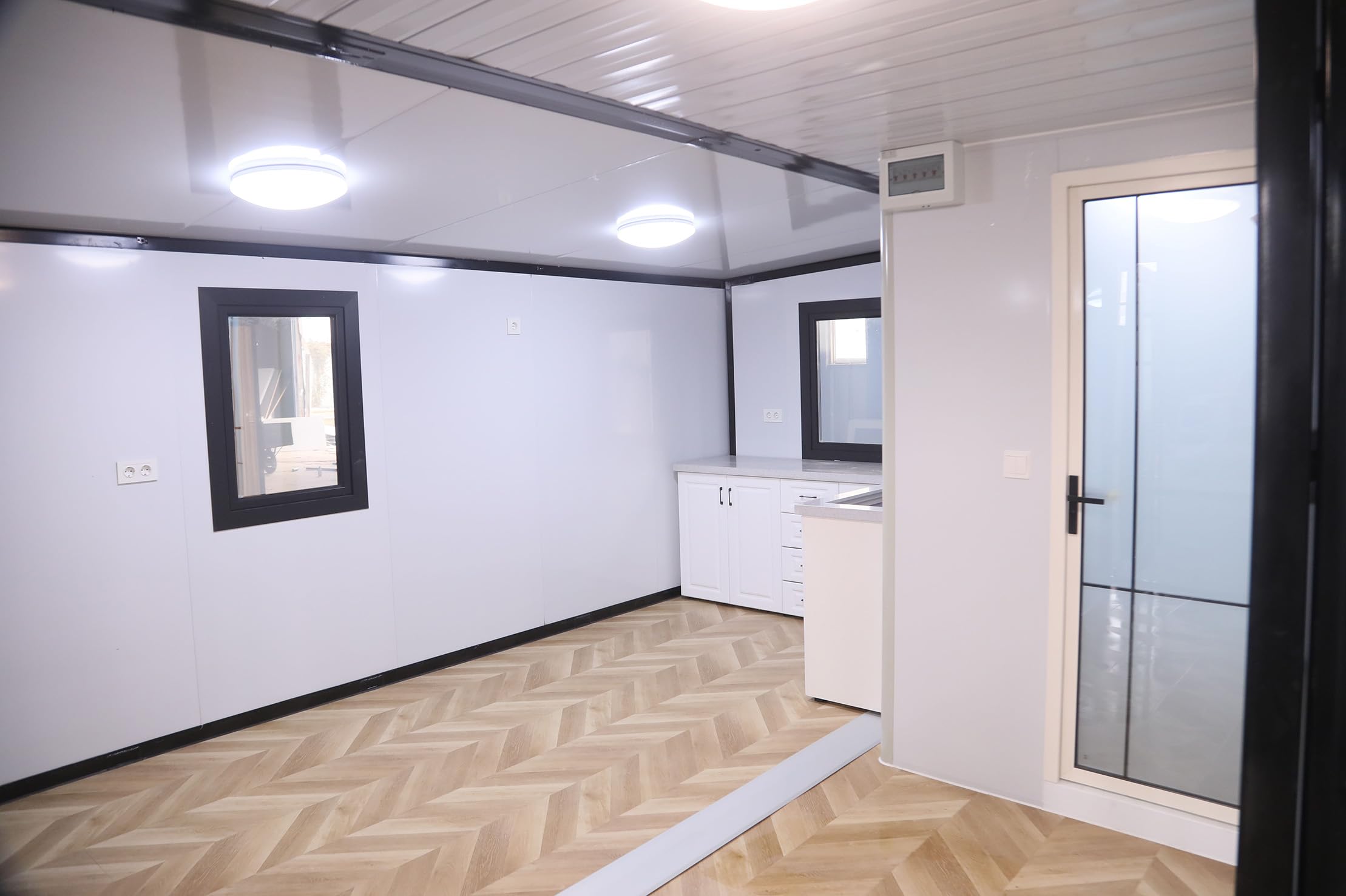 Casa prefabricada para Vivir, Casas móviles pequeñas de 37 m2/56 m2/74 m2 con dormitorios, Cocina y baño, Casas contenedor (37 m2) — view 2
