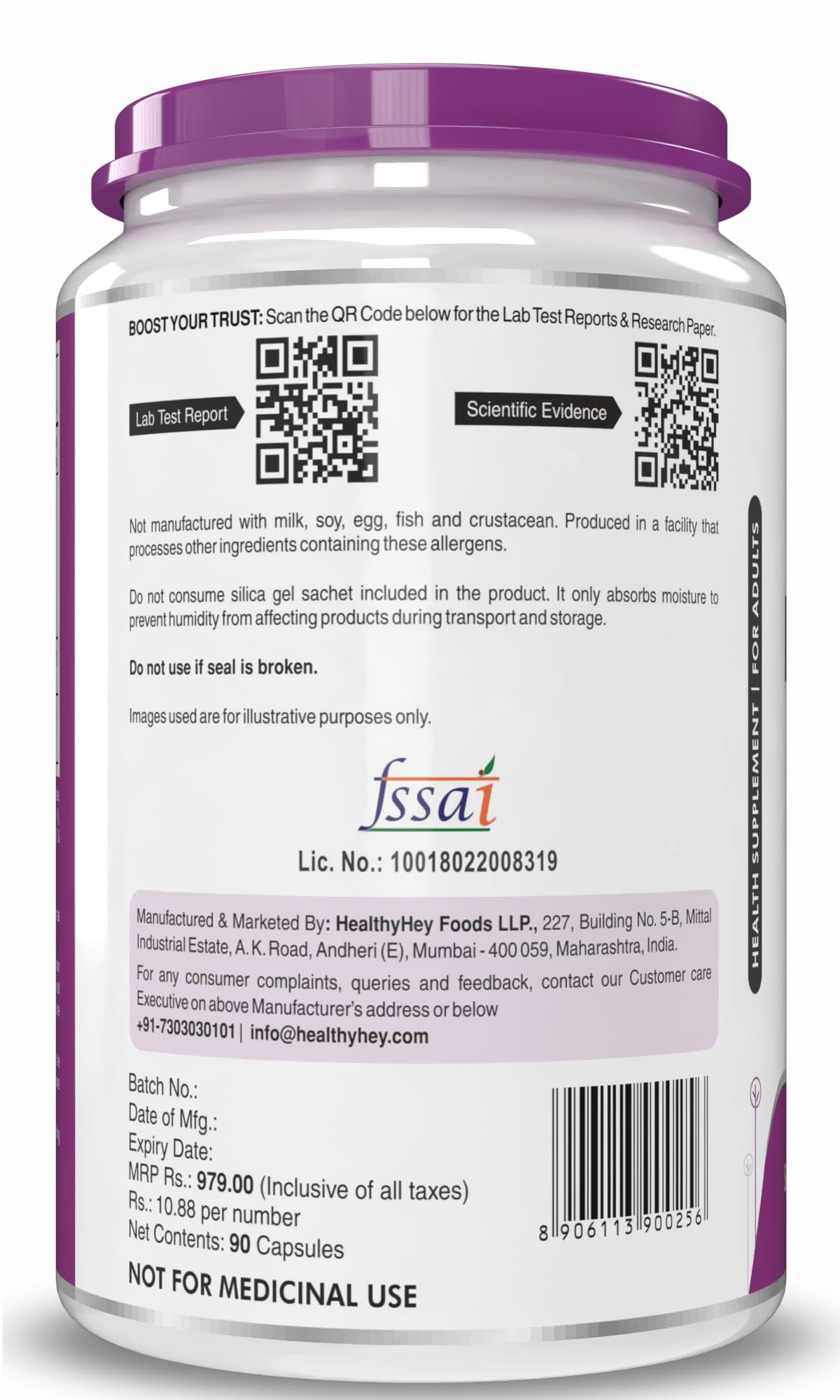 HealthyHey Nutrition Digestive Enzyme - Multi-Enzyme Complex -Support Digestive Health - 90 Vegetable Capsules 4