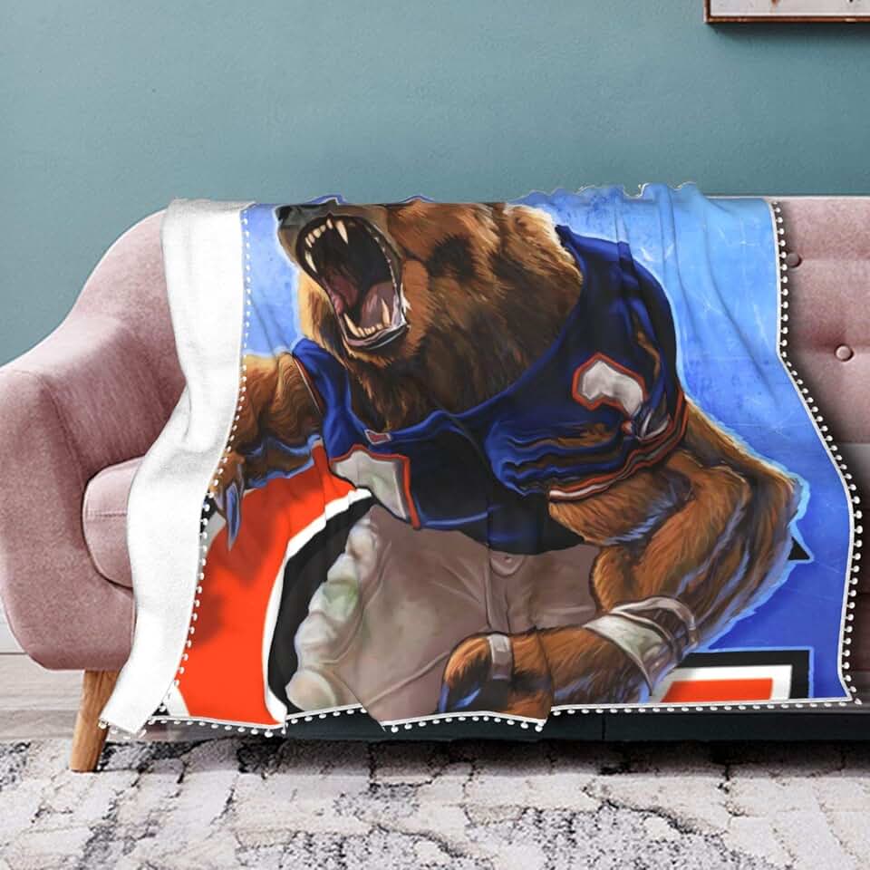chicago bears blanket throw